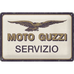 Placa metalica Moto Guzzi - Servizio 20x30cm